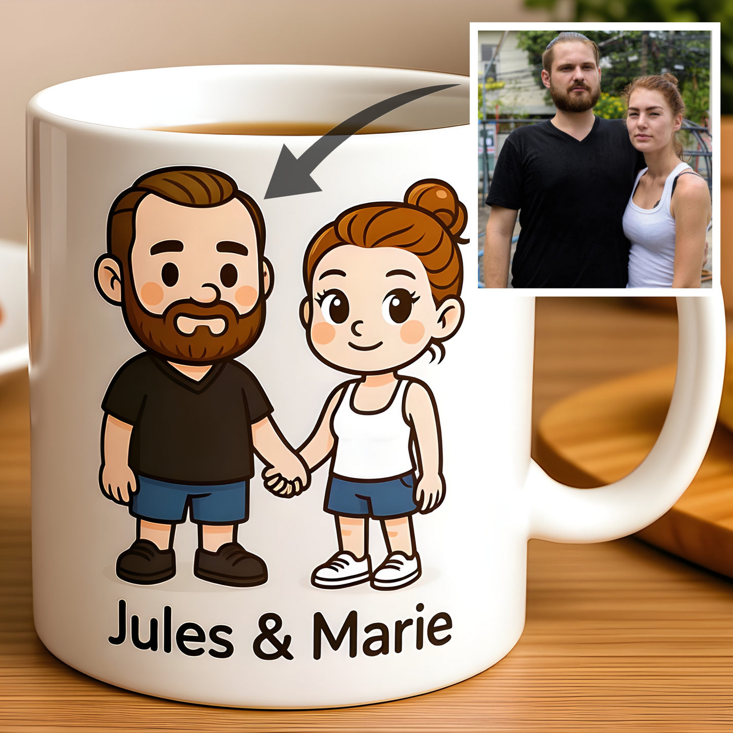 Mug "Trop mignon" personnalisé