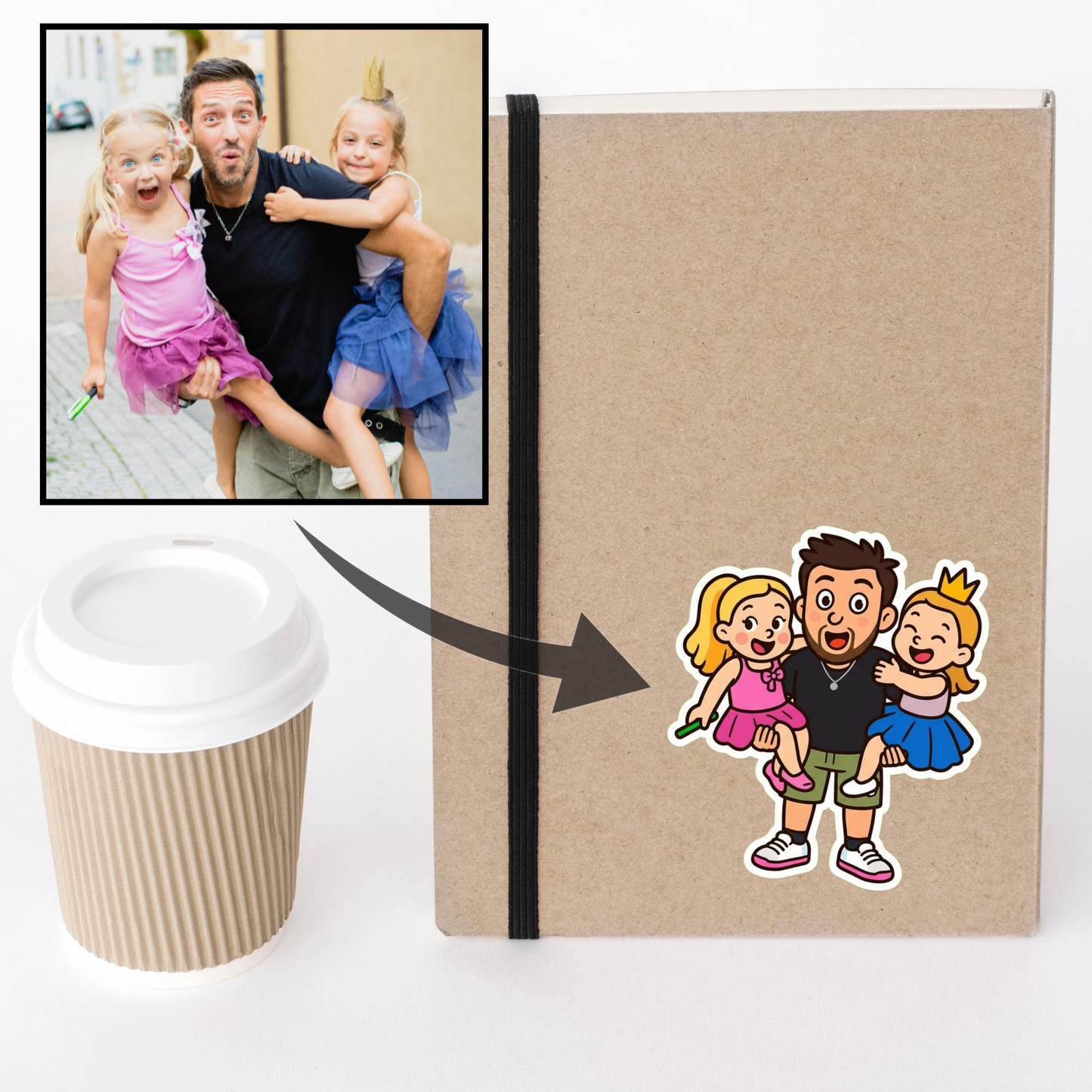 Lot de 8 Stickers "Trop mignon"