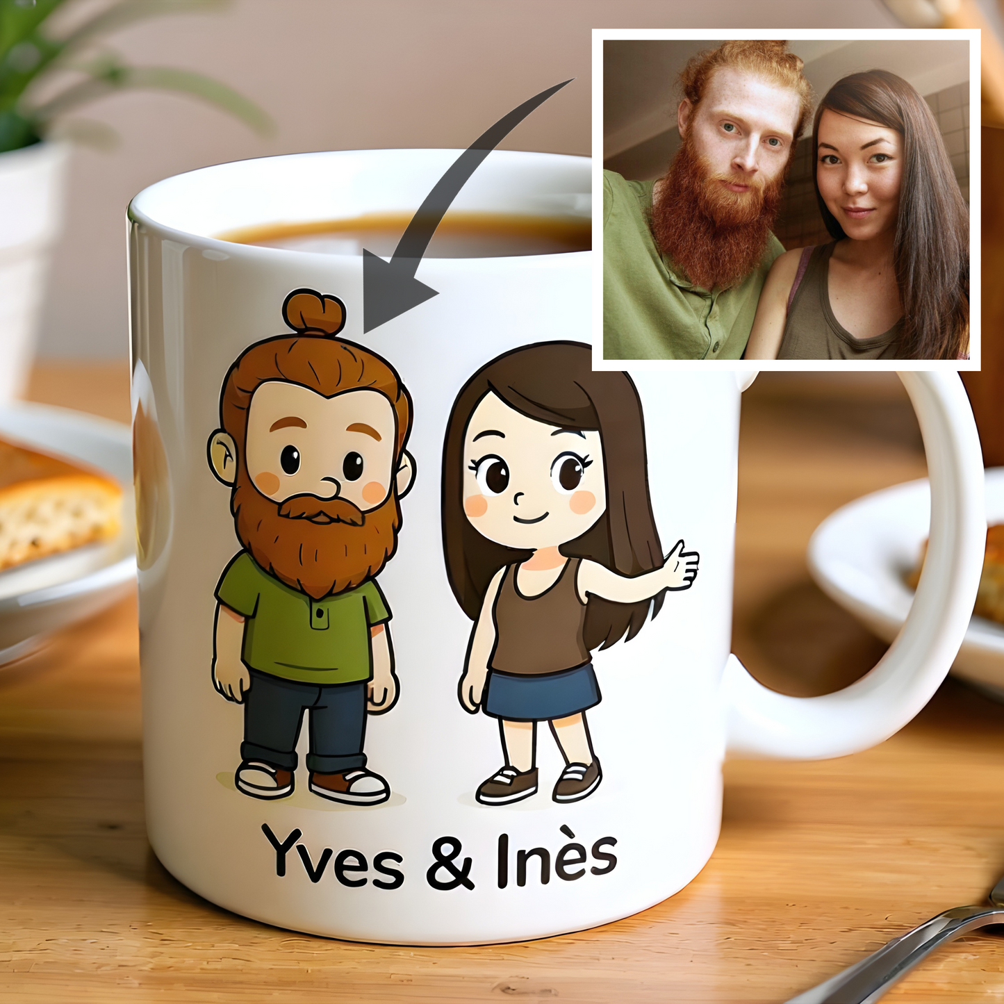 Mug "Trop mignon" personnalisé