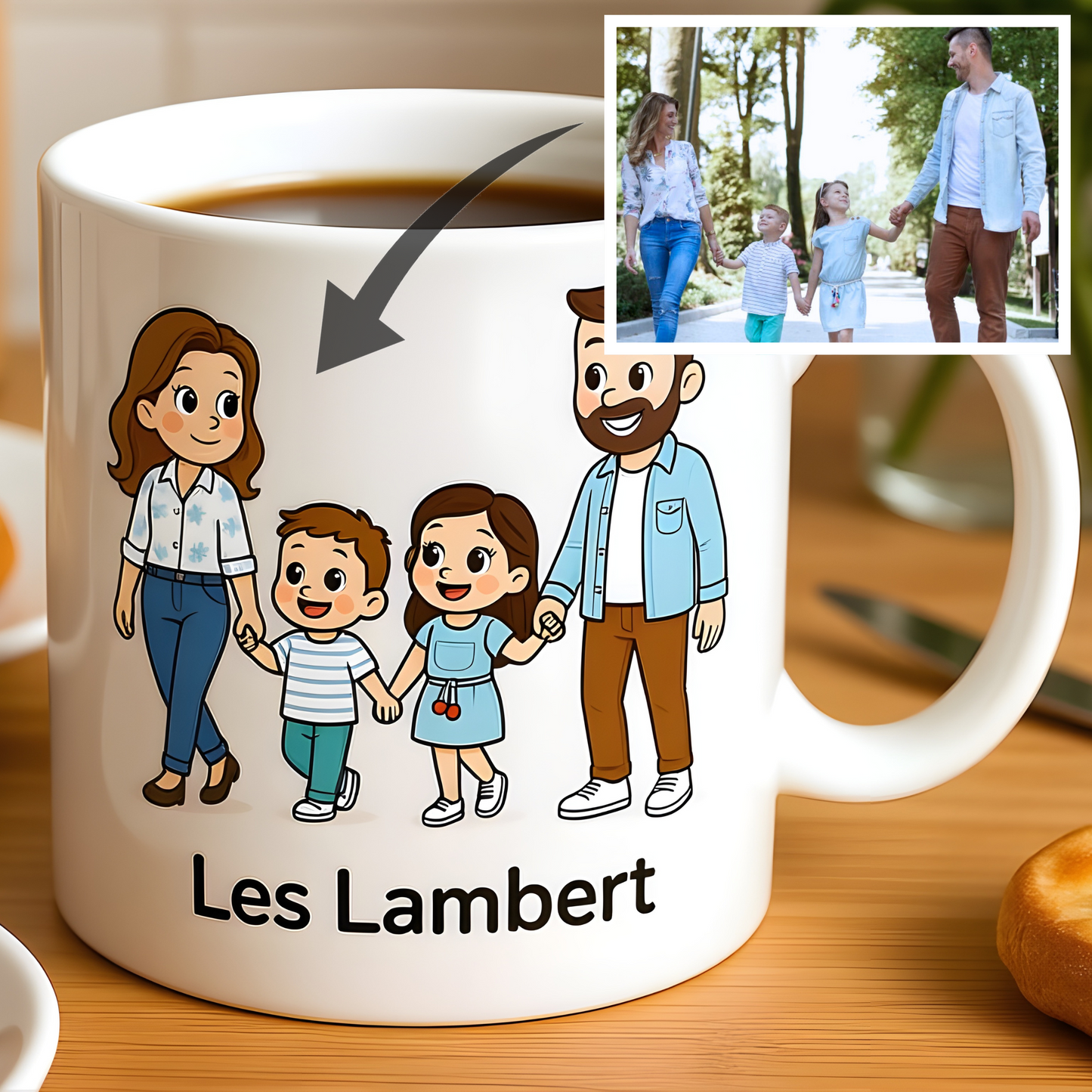Mug "Trop mignon" personnalisé