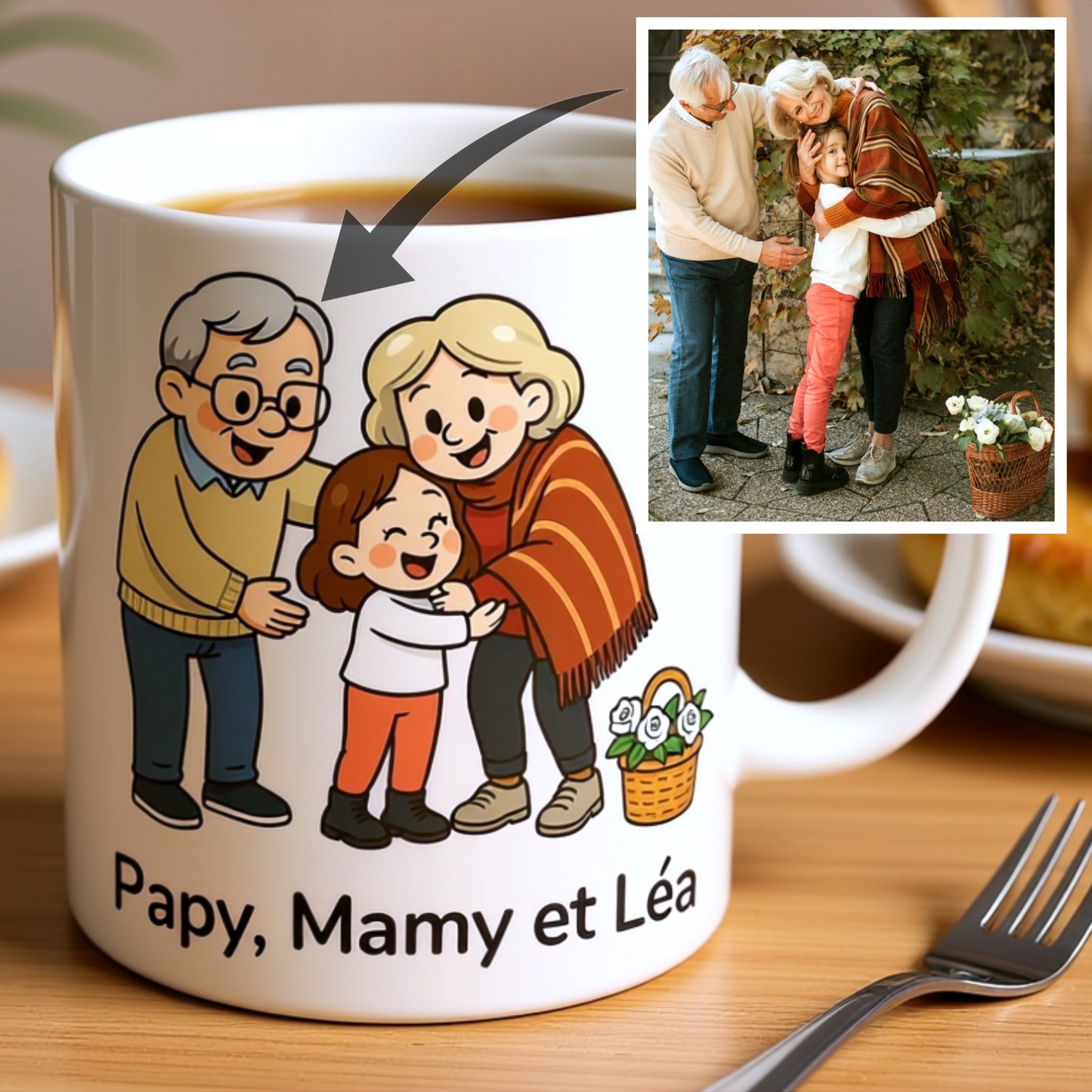 Mug "Trop mignon" personnalisé