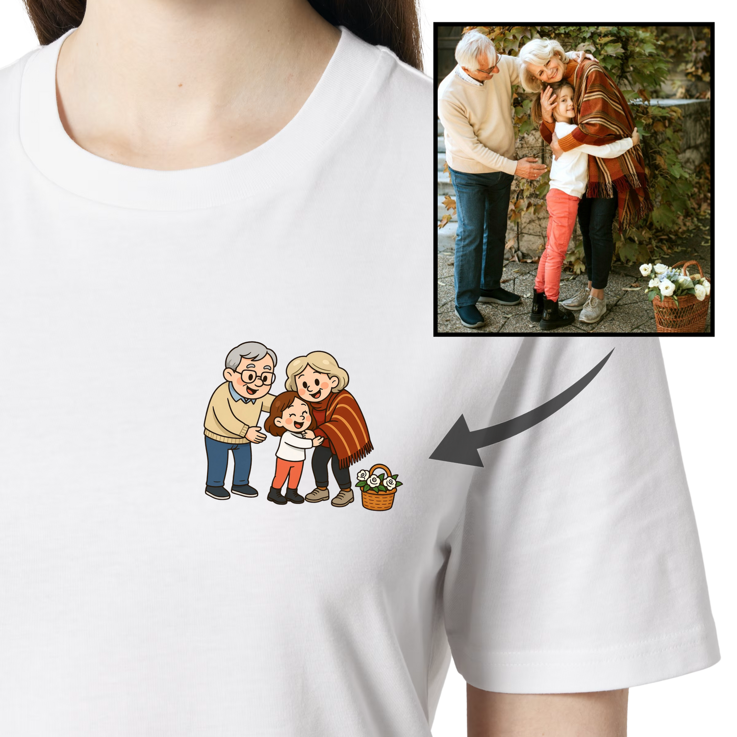T-shirt "Trop mignon" personnalisé