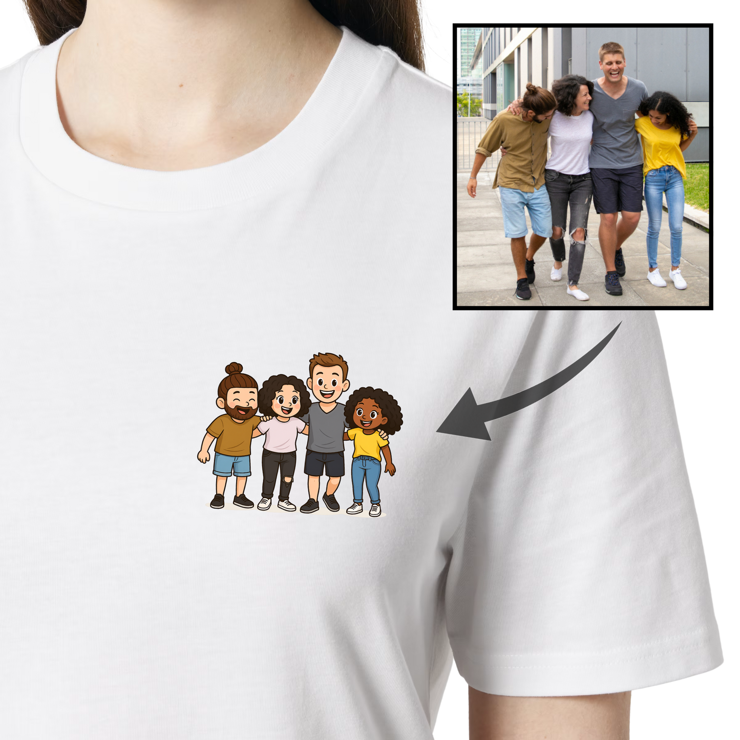 T-shirt "Trop mignon" personnalisé