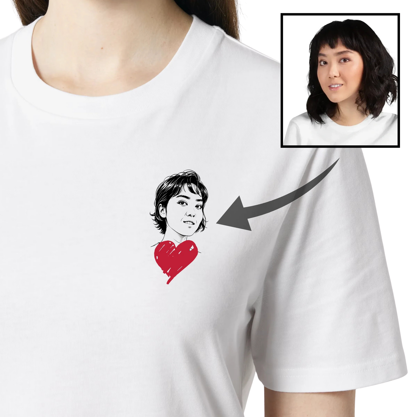 T-shirt "Petit coeur" personnalisé
