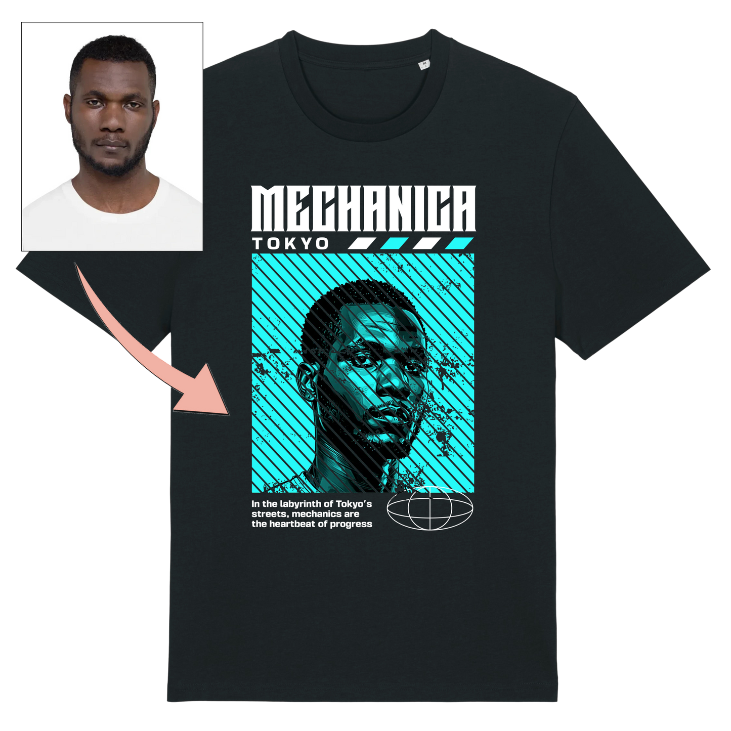 T-shirt "Mechanica" personnalisé