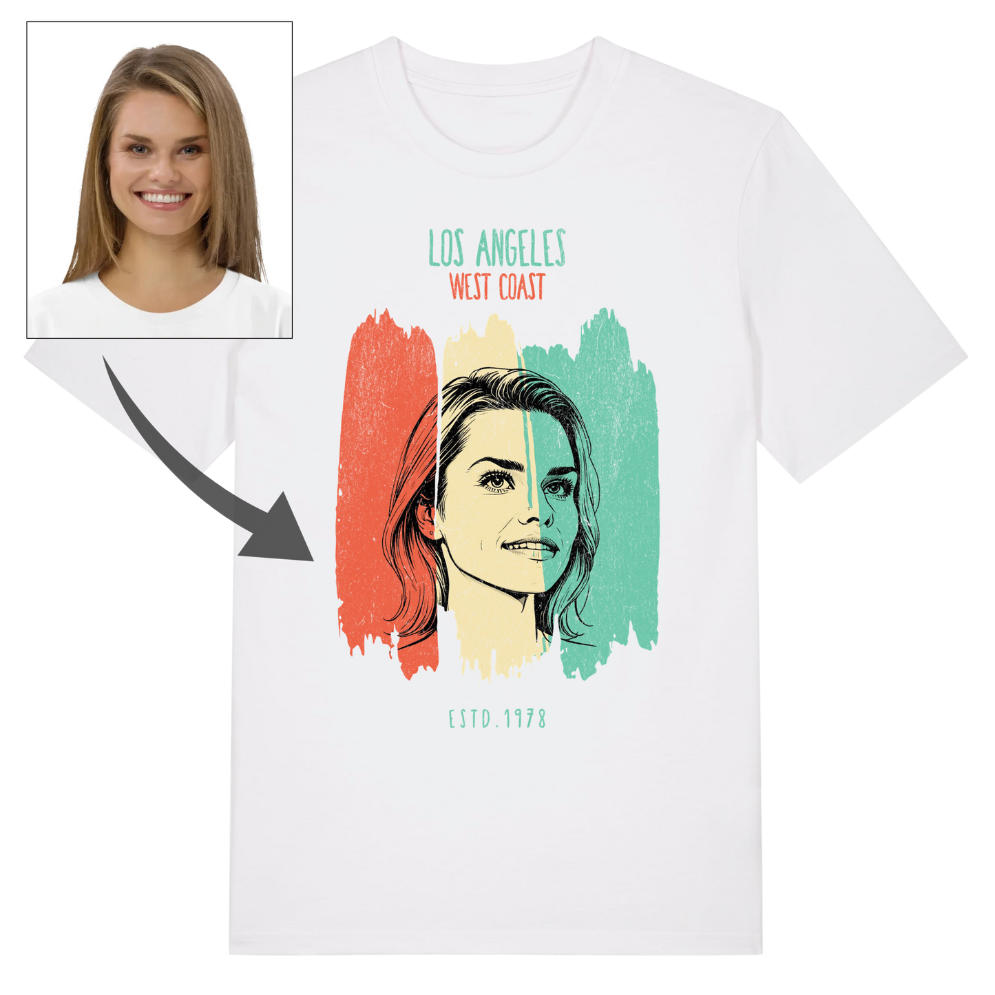 T-shirt "West Coast" personnalisé
